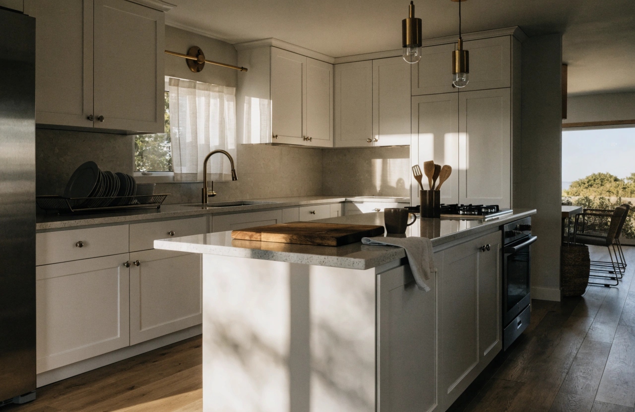 Kitchen design and installation Wollongong - completed coastal-contemporary kitchen renovation