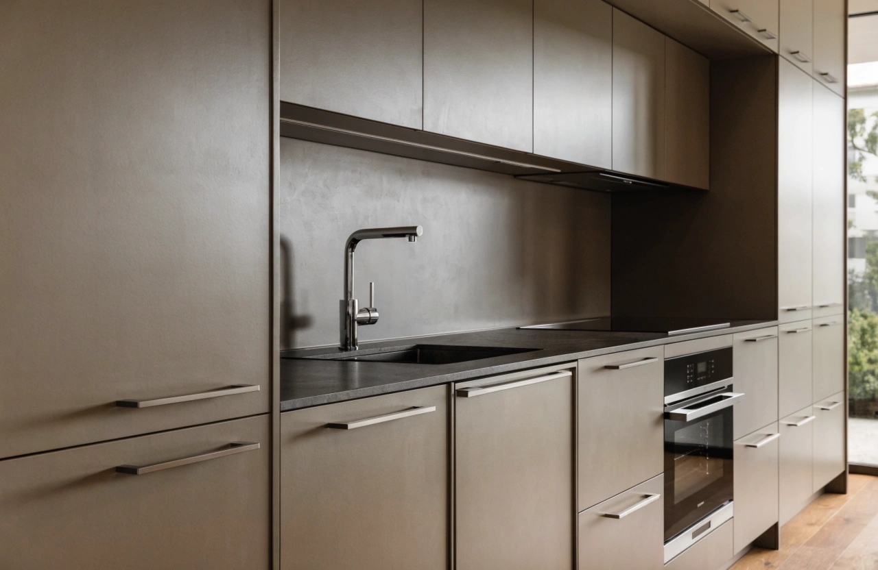 Integrated premium appliances seamlessly fitted into custom kitchen cabinetry in Wollongong