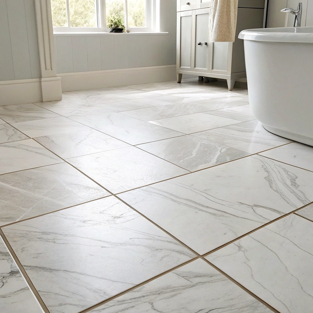 large-format-porcelain-tile-luxury-bathroom Large-format porcelain tile luxury bathroom Wollongong
